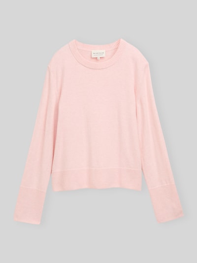 Tom Tailor Pullover aus Kaschmir mit Rippabschlüssen Rosa 2