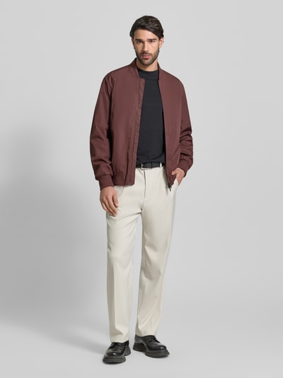 CINQUE Regular Fit Bomberjacke mit Stehkragen Modell 'Rapid' Bordeaux 1