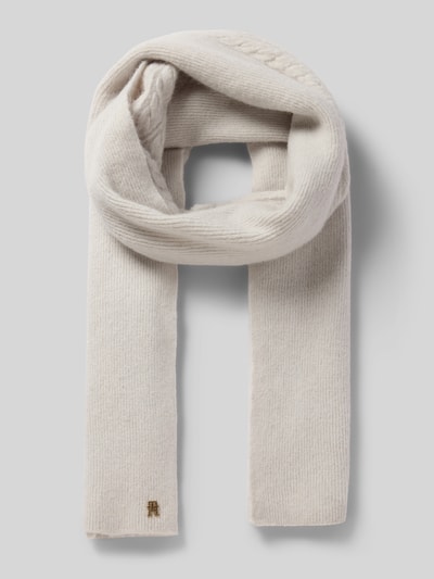 Tommy Hilfiger Schal mit Woll-Anteil Hellgrau 1