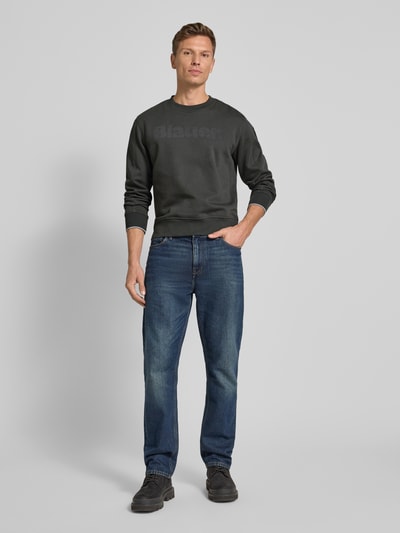 Blauer Usa Sweatshirt met labelprint, model 'Crosby' Grafiet - 1