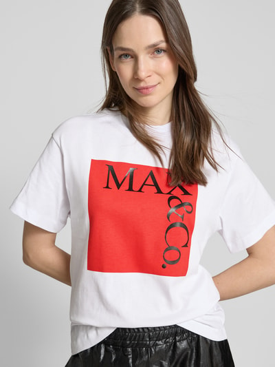 MAX&Co. T-Shirt mit Label-Print Weiss 3