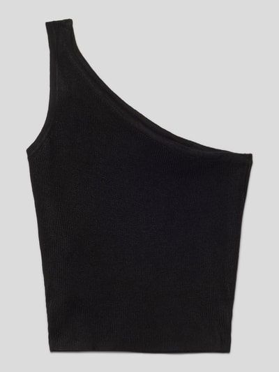 Mango Trägertop mit One-Shoulder-Träger Black 1