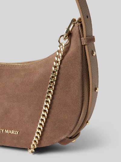 Hey Marly Handtasche mit Label-Applikation Modell 'Lifetime Sister' Taupe 3