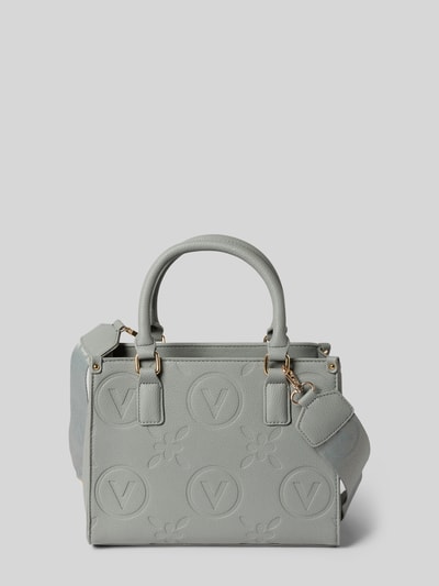 VALENTINO BAGS Handtas met structuurmotief met label, model 'SAMBA' Lichtgrijs - 3