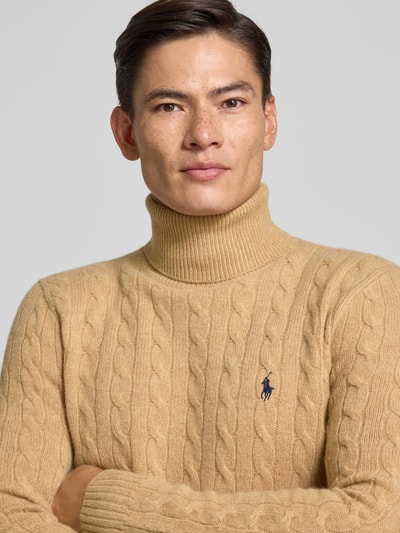 Polo Ralph Lauren Slim Fit Strickpullover aus Woll-Kaschmir-Mix Camel 3