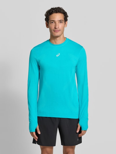 ASICS Longsleeve mit Logo-Print und Rundhalsausschnitt Tuerkis 4