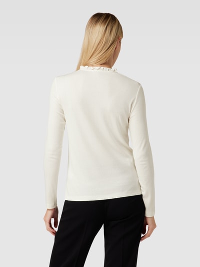 Tom Tailor Shirt met lange mouwen in effen design Offwhite - 5