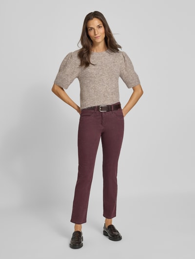 Raphaela By Brax Stoffhose mit Eingrifftaschen Modell 'Laura' Bordeaux 1