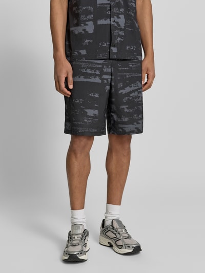 BOSS Green Regular Fit Shorts mit Allover-Muster Modell 'Globe AOP' Black 4
