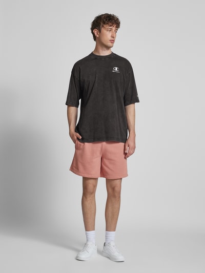 CHAMPION Relaxed Fit T-Shirt mit Label-Stitching BLACK 1