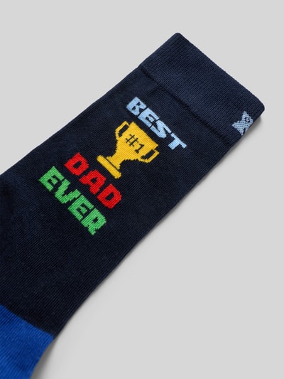 Happy Socks Socken mit Statement-Print Marine 2