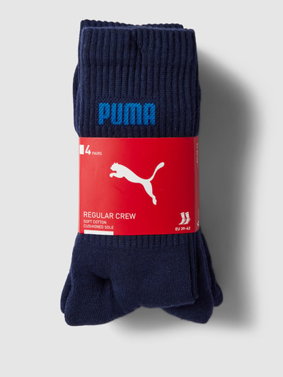 Puma Socken mit Label-Schriftzug im 4er-Pack Marine 3