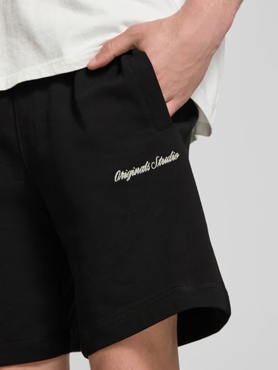 JACK & JONES Sweatshorts mit Label-Stitching Modell 'KARL' Black 3