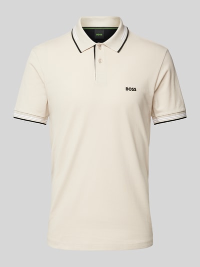 BOSS Green Poloshirt mit Label-Detail Modell 'Paul' Beige 2