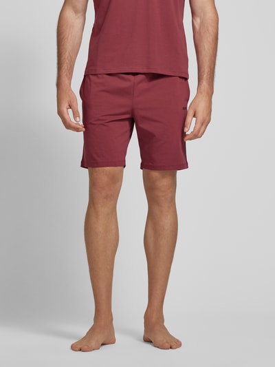 BOSS Sweatshorts mit Label-Detail Modell 'Headlo' Bordeaux 4