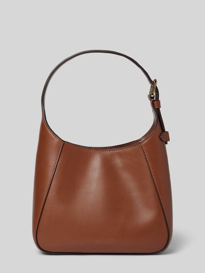 Lauren Ralph Lauren Lederen handtas met labelhanger, model 'TANNER' Cognac - 4
