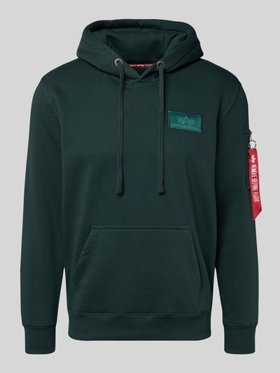 Alpha Industries Regular Fit Hoodie mit Logo-Patch Petrol 2