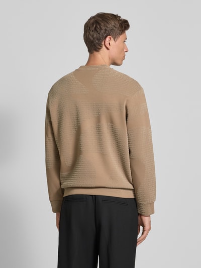 Emporio Armani Sweatshirt mit Strukturmuster Taupe 5