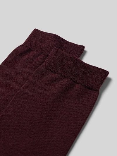 Falke Socken mit Label-Schriftzug Modell 'SOFTMERINO' Bordeaux 2