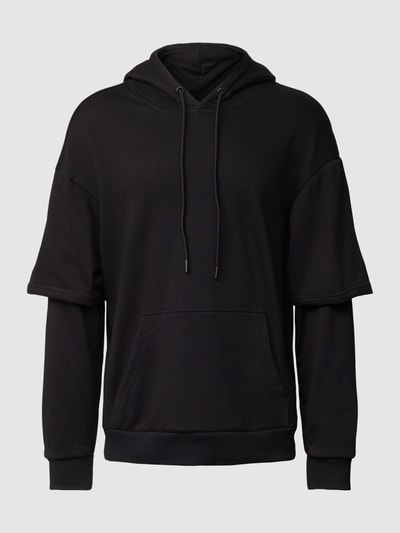 URBAN CLASSICS Oversized Hoodie im Double-Layer-Look Black 2