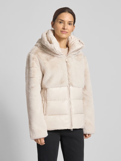 Blauer USA Kurtka pikowana z obszyciem sztucznym futrem model „FANEVIL” Gliniany 4