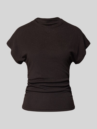 VERO MODA T-Shirt mit schimmernder Optik Schoko 1