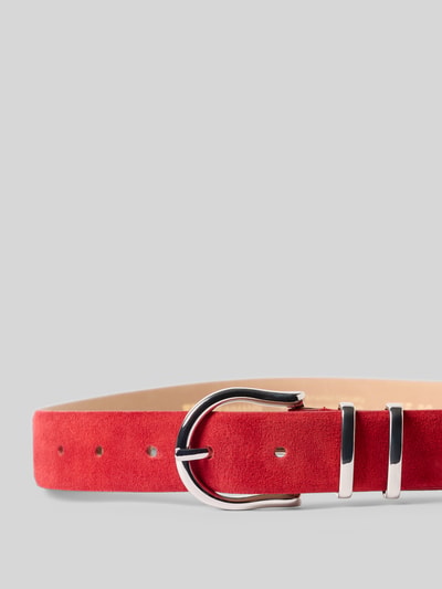 Weinmann Gürtel aus echtem Leder in Velours-Optik Rot 2