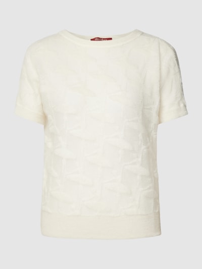 Max Mara Studio Gebreide pullover met ronde hals, model 'LAMPADA' Offwhite - 2