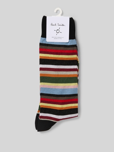 PAUL SMITH Socken mit elastischem Rippenbündchen Modell 'New Signature' Black 3