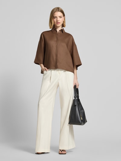 MM by Max Mara Boxy Fit Leinenbluse mit 3/4-Arm Modell 'RITO' Hazel 1