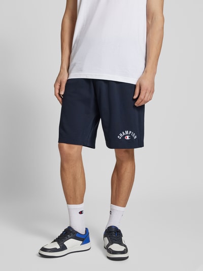 CHAMPION Baggy Fit Sweatshorts mit Label-Stitching Dunkelblau 4