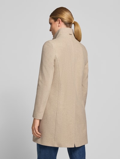 CINQUE Lange jas van wolmix met opstaande kraag model 'ASTOR' Beige - 5