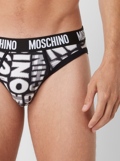 Moschino Swim + Underwear Slipy z dodatkiem streczu  Czarny 2