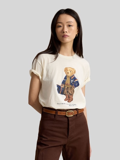 Polo Ralph Lauren Regular Fit T-Shirt mit Polo-Bear-Print Weiss 4