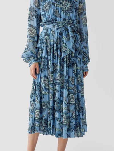 Diane von Furstenberg Maxikleid mit floralem Allover-Muster Blau 6