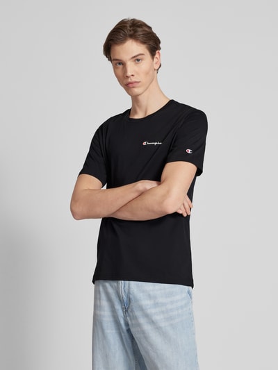 CHAMPION T-Shirt mit Label-Print und Logo-Patch Black 4