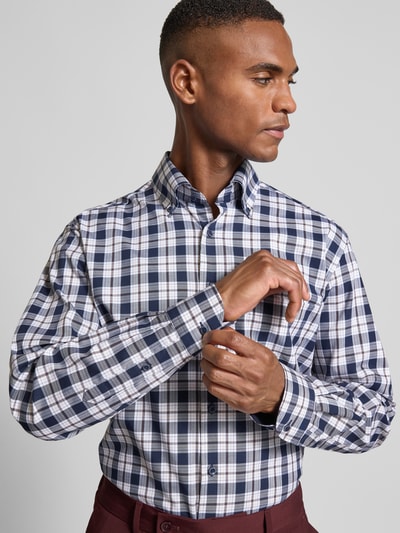 ETERNA Comfort Fit Business-Hemd mit Knopfleiste Marine 3