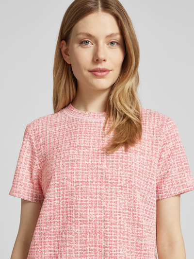 s.Oliver RED LABEL Regular fit kokerjurk van bouclé Roze - 3