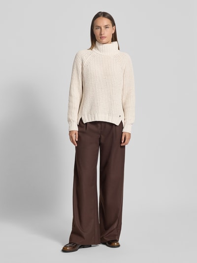 monari Strickpullover mit gerippten Abschlüssen Ecru 1