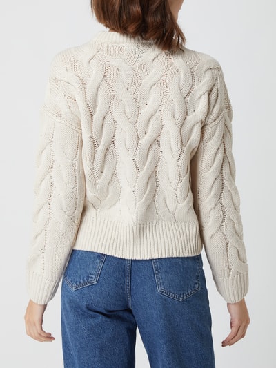 Vero Moda Pullover mit Zopfmuster Modell 'Nova' Offwhite 5