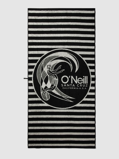 ONeill Handtuch mit Label-Print Modell 'SEAWATER' Schwarz 2