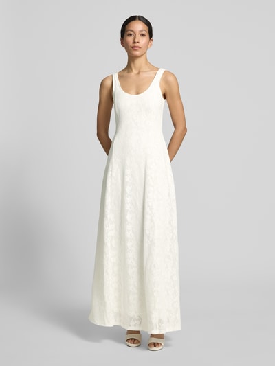 VERO MODA Ausgestelltes Spitzenkleid mit schmalen Trägern Modell 'SALINA' Offwhite 4