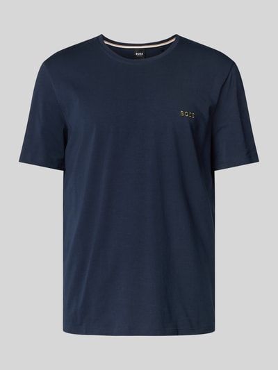 BOSS T-Shirt mit Label-Stitching Dunkelblau 1