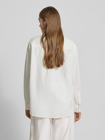 Tommy Jeans Relaxed fit blouseshirt van een mix van katoen en linnen Wit - 5