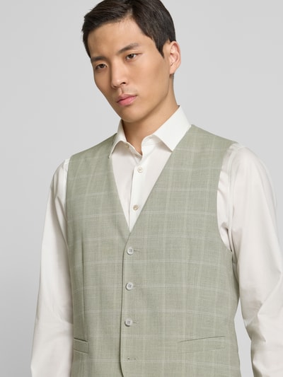 Strellson Slim Fit Anzugweste mit Knopfleiste Lind 3