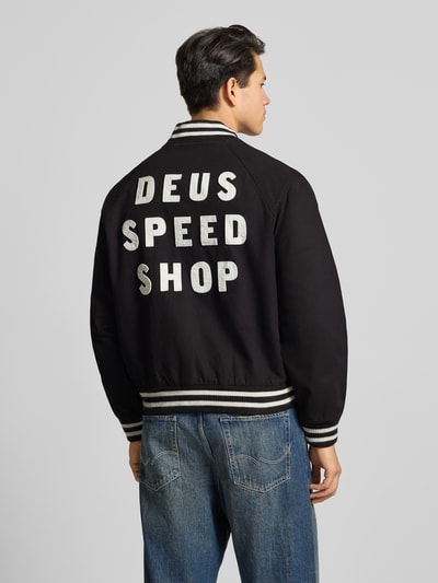 DEUS EX MACHINA Regular fit jack met logopatch, model 'Stadium' Zwart - 5