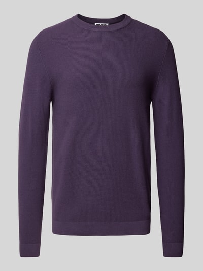 REVIEW Gebreide pullover met ronde hals Aubergine - 2