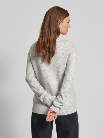 Fransa Gebreide pullover met ronde hals, model 'Rellis' Lichtgrijs gemêleerd - 5