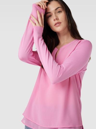 Smith and Soul Bluse mit Tunikakragen Modell 'Mix and Match' Pink 3