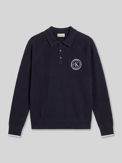 Calvin Klein Jeans Relaxed Fit Pullover aus Baumwoll-Mix Marine 2